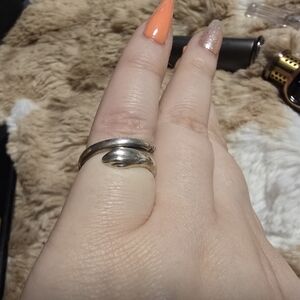 Sterling Silver Wrap Ring - Polished Silver Tone